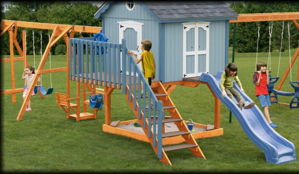 moderno-play equipos - swing-a-deslizable parque infantil
