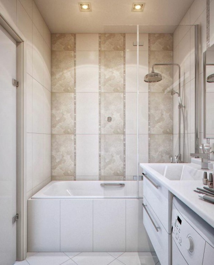 conception en belle-salle de bain-mur moderne