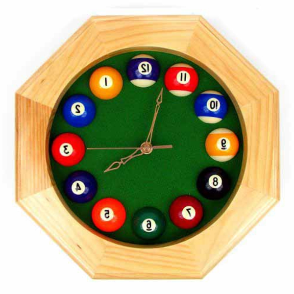 מודרני שעון קיר ביליארד - מסגרת עץ