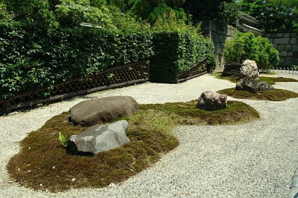 moderno jardín de rocas esculpir elegante