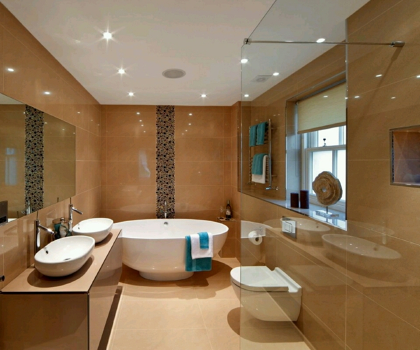 модерен дизайн баня дизайн идеи осветление-за-на-тавана