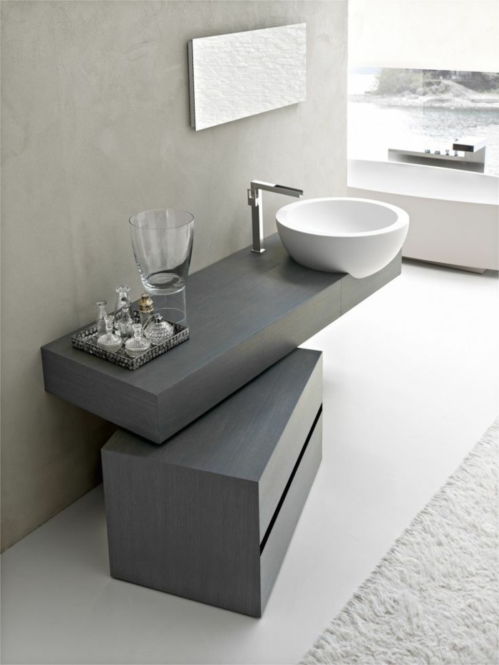 आधुनिक बुरा minimalist बाथरूम असबाब ग्रे