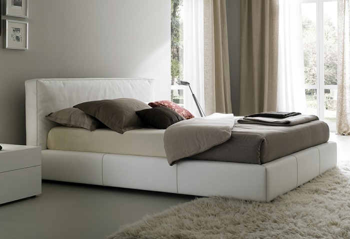 modelo elegante cama tapizada con caja - diseño elegante