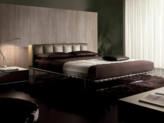 Configuración moderna tapizada en cama con camas box-chic-dormitorio-