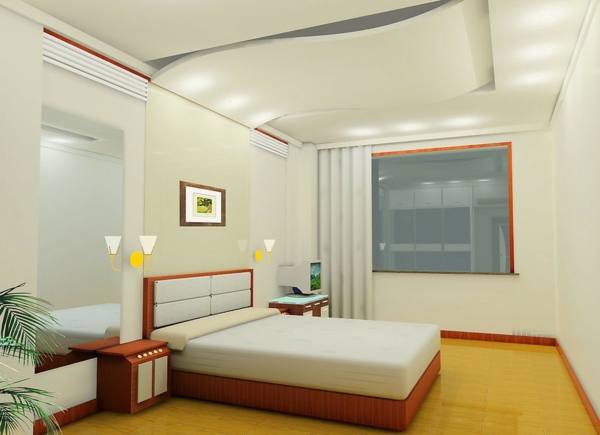 φωτιστικά οροφής και φώτα τοίχου για ένα μοντέρνο υπνοδωμάτιο