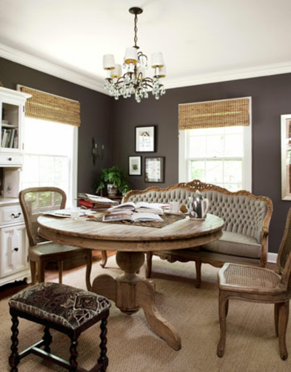 -Design-la-jolie table-salle à manger-canapé-ronde moderne et