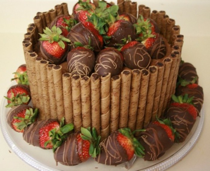 主题馅饼自己动手，制作巧克力蛋糕，草莓主题