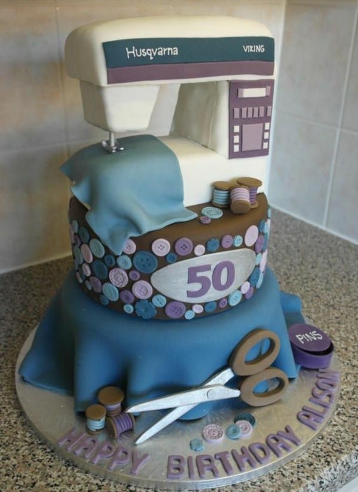 主题馅饼自己动手，做出伟大励志饼的-第50次生日的，妈妈