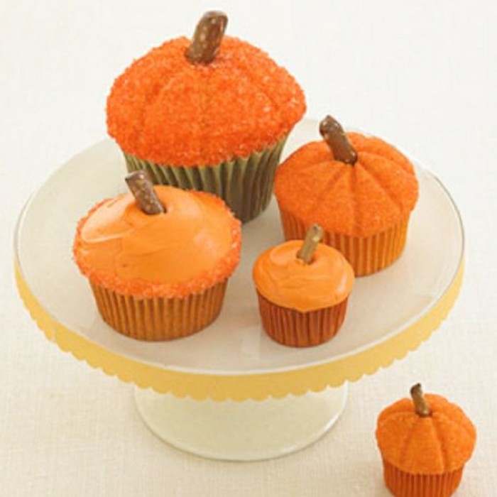 muffins décoration-halloween-sortes-citrouille-variétés muffins-