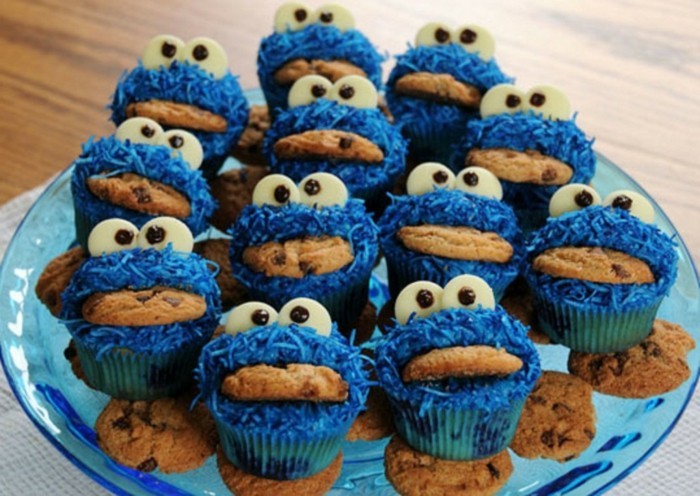 muffins décoration-halloween-biscuit-monstre