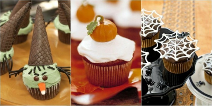 muffins décoration-halloween-citrouille muffins