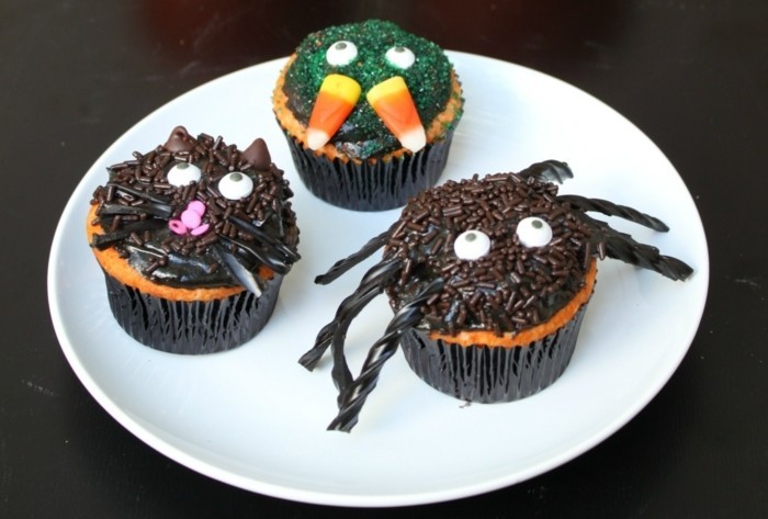 muffins décoration-halloween-araignée