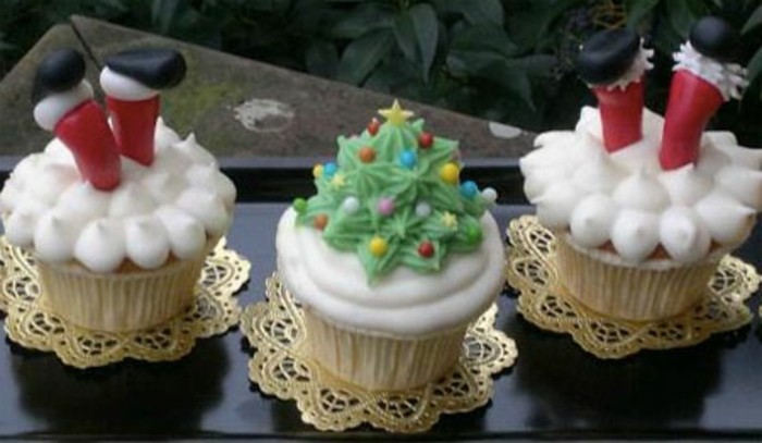 muffins décoration-Noël délicieux sapin de Noël