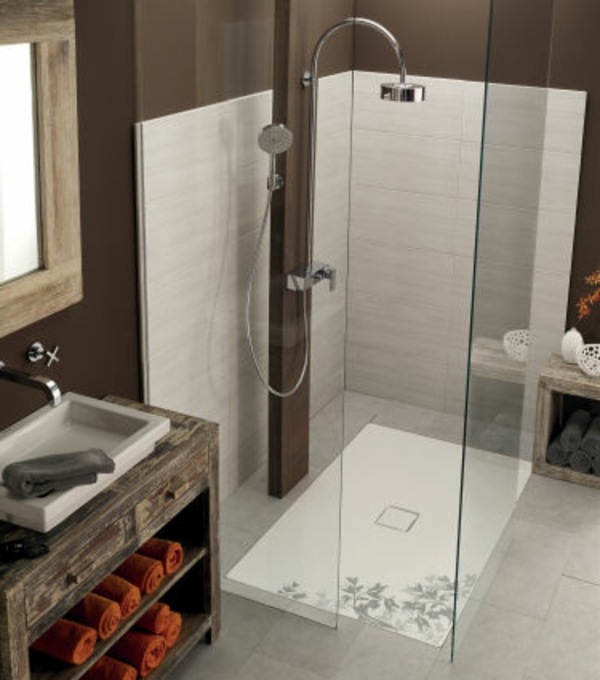 अच्छा-बाथरूम विचारों के लिए एक-मिनी स्नान-साथ बाड़े के- कांच बौछार
