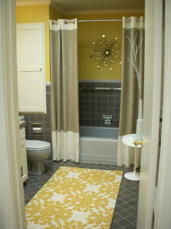 尼斯窗帘的想法现代浴室设施