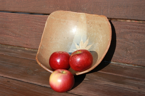 cáscara de fruta-cerámica-con-manzanas-rojas-de aspecto dulce