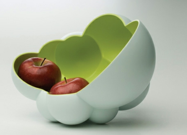 tazón de fuente de cerámica de fruta super-elegante-modelo-fondo blanco