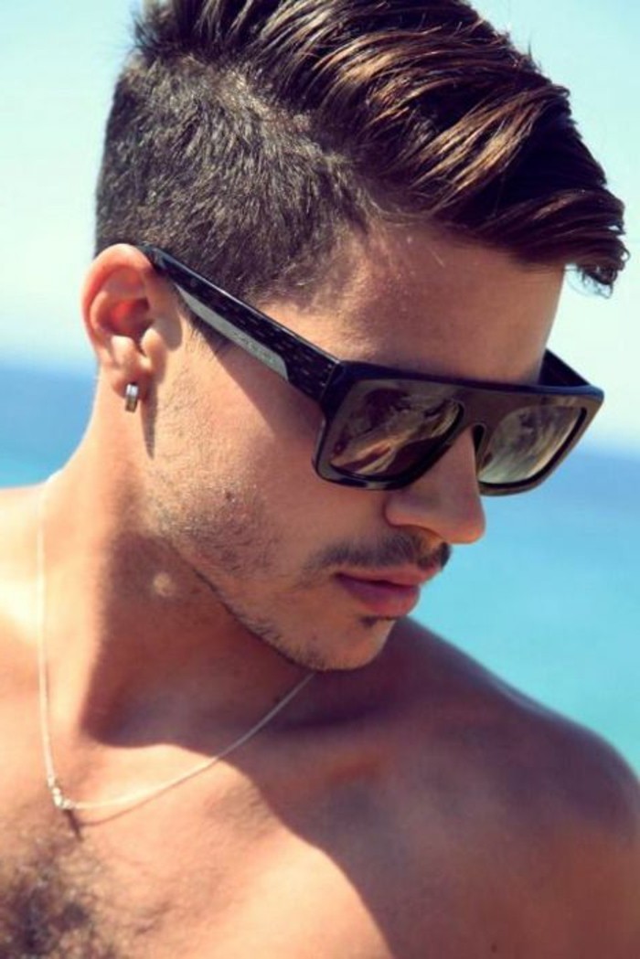 Boucles d'oreilles-pour-hommes-et-mode-lunettes de soleil