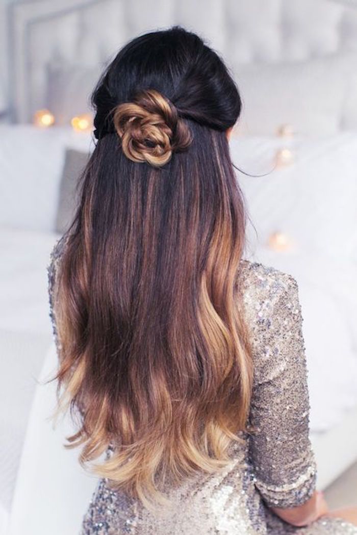 从自己的头发漂亮的装饰使花金发金发秘诀