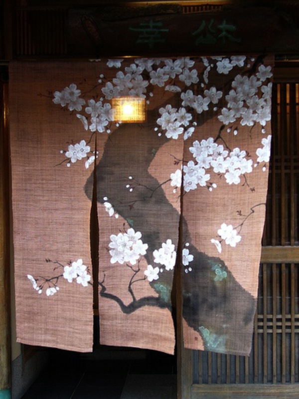 Blossom Japanese Oriental-rideau soufflage transparent