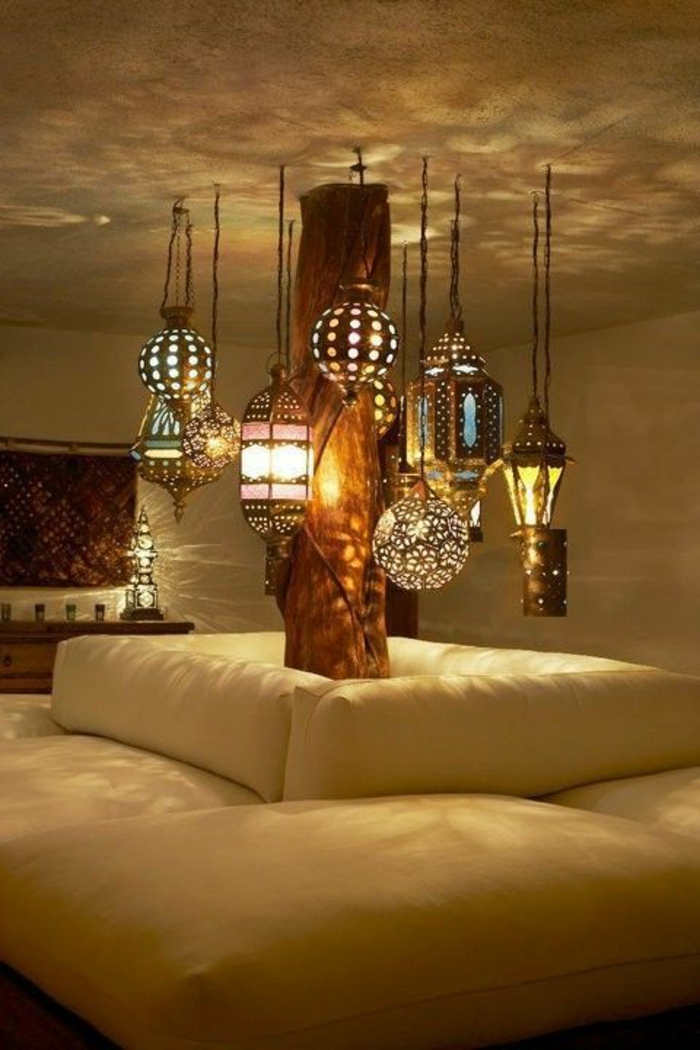 דקו מזרחי מנורות רבות לתלות מן הספה רכה deche בצבע לבן מנורות צבעוניות לסלוח הרומנטיקה של החדר