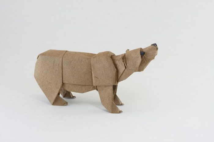 אוריגמי-חיות-דוב-מודל