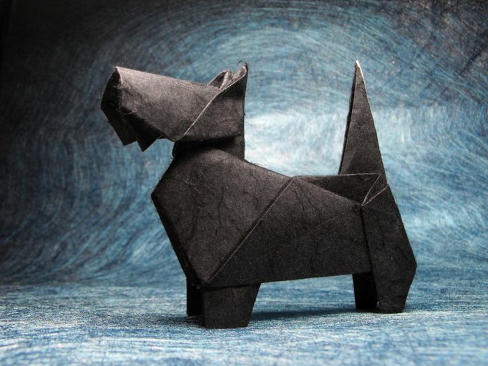 ओरीगैमी से जानवरों-एक-दिलचस्प कुत्ता
