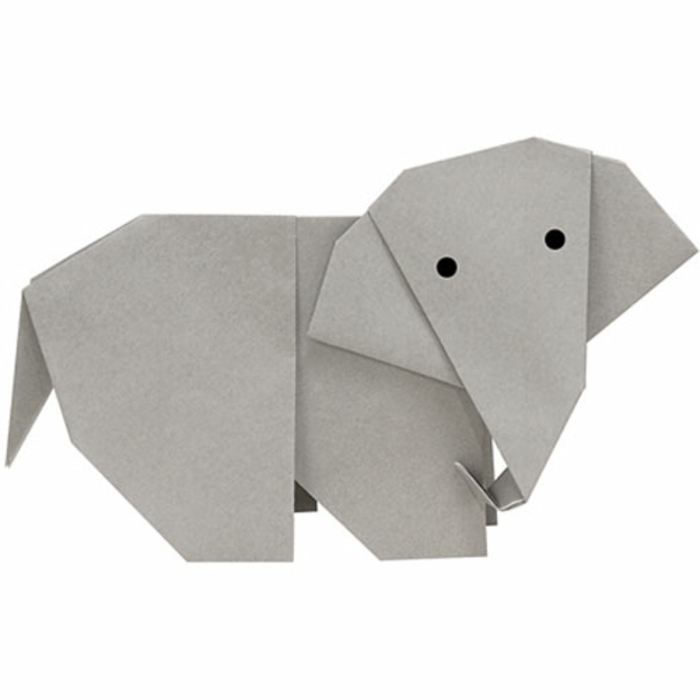 אוריגמי-חיות-פשוט-עיצוב-פיל