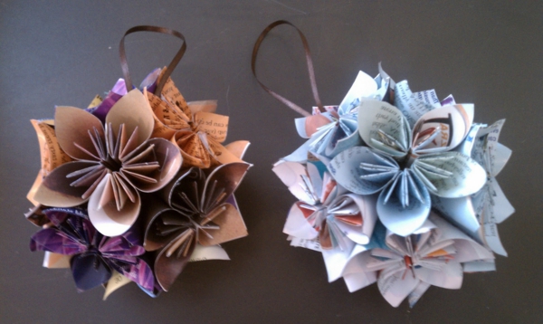origami-joulu-koristeet-for-the-fir-tree - harmaa tausta