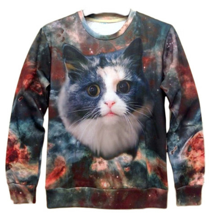מתנות תמונה מקורית חתול-על-א-הדפסה-סוודר