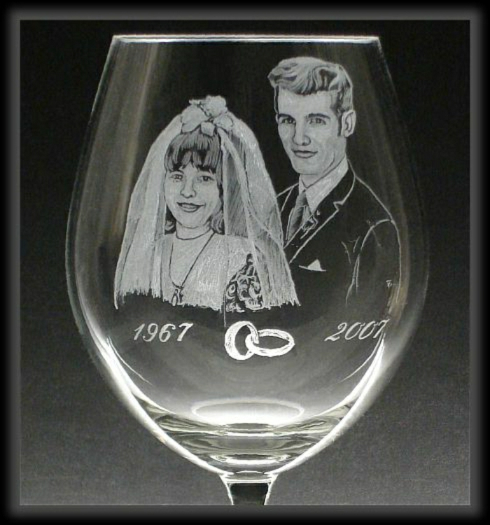 الهدايا الصورة الأصلية فريد النبيذ كوب الطباعة زوجين