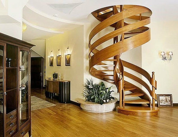 αρχικό σχεδιασμό ξύλινη εσωτερική σκάλα-Interior Design Ιδέες