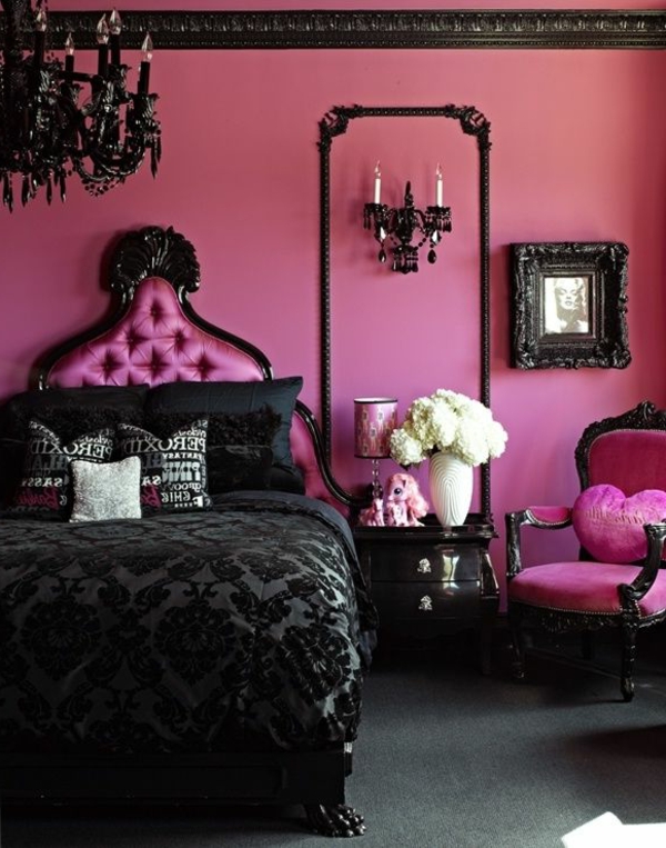 Chambre en rose originale couleur