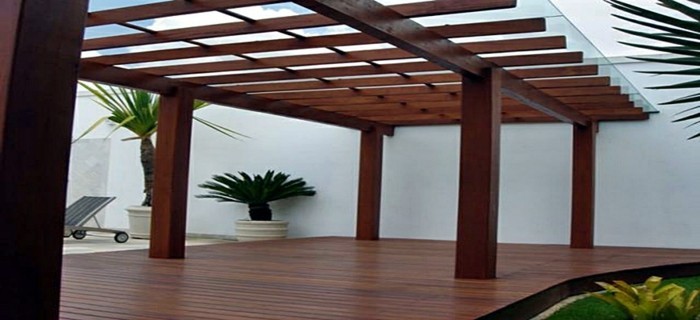 pergola-लकड़ी लकड़ी के फर्श