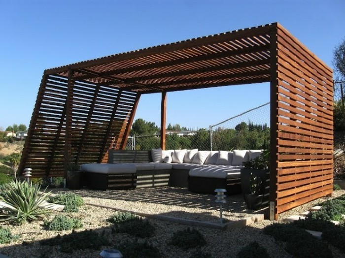 pergola-लकड़ी आधुनिक के लिए उद्यान