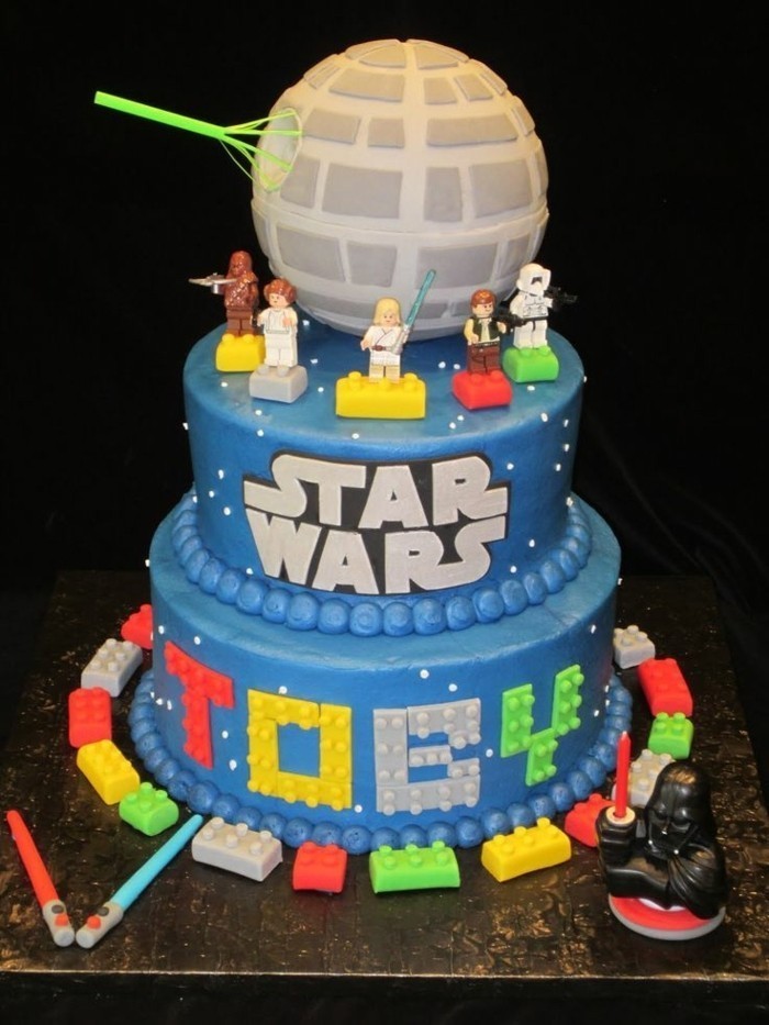 Εξατομικευμένη τούρτα για τα παιδιά Γενέθλια με το Star Wars τέχνης
