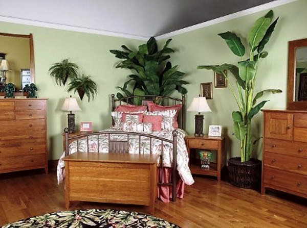 φυτό-in-bedroom-με-ξύλο-design