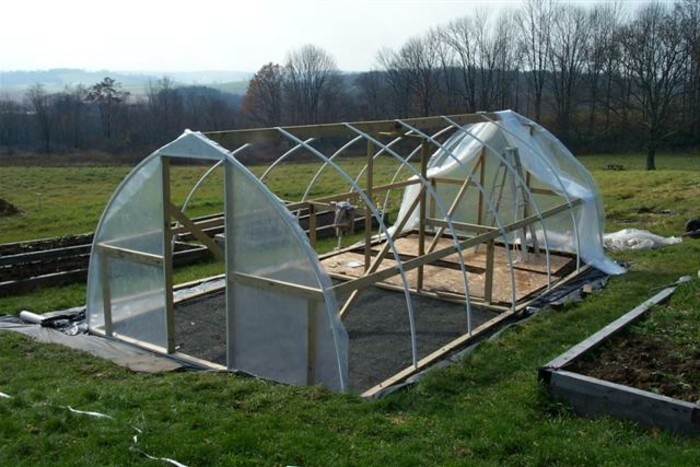 种植密切监测房子温室自己建造温室，塑料，木温室有利