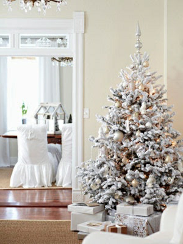 לבן, חג המולד, קישוט, חג המולד, עץ, יפה, חדר