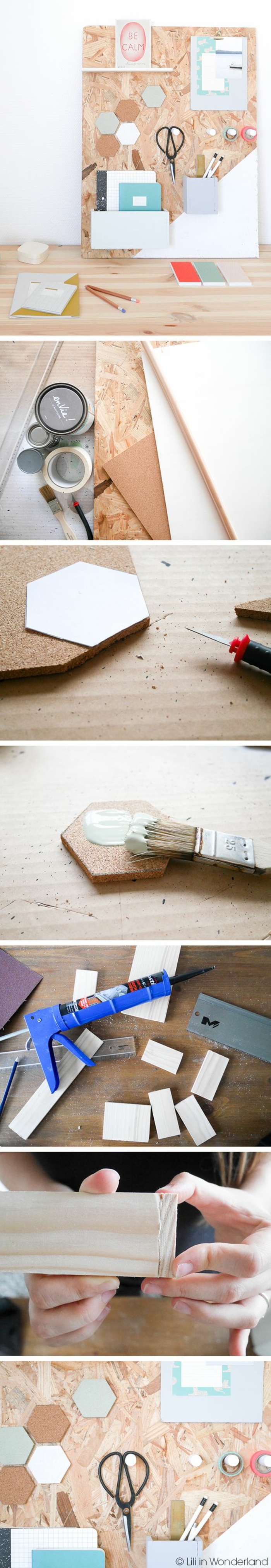 DIY مجلس دبوس خشبي ، غرز ، حامل القلم ، paintbrush