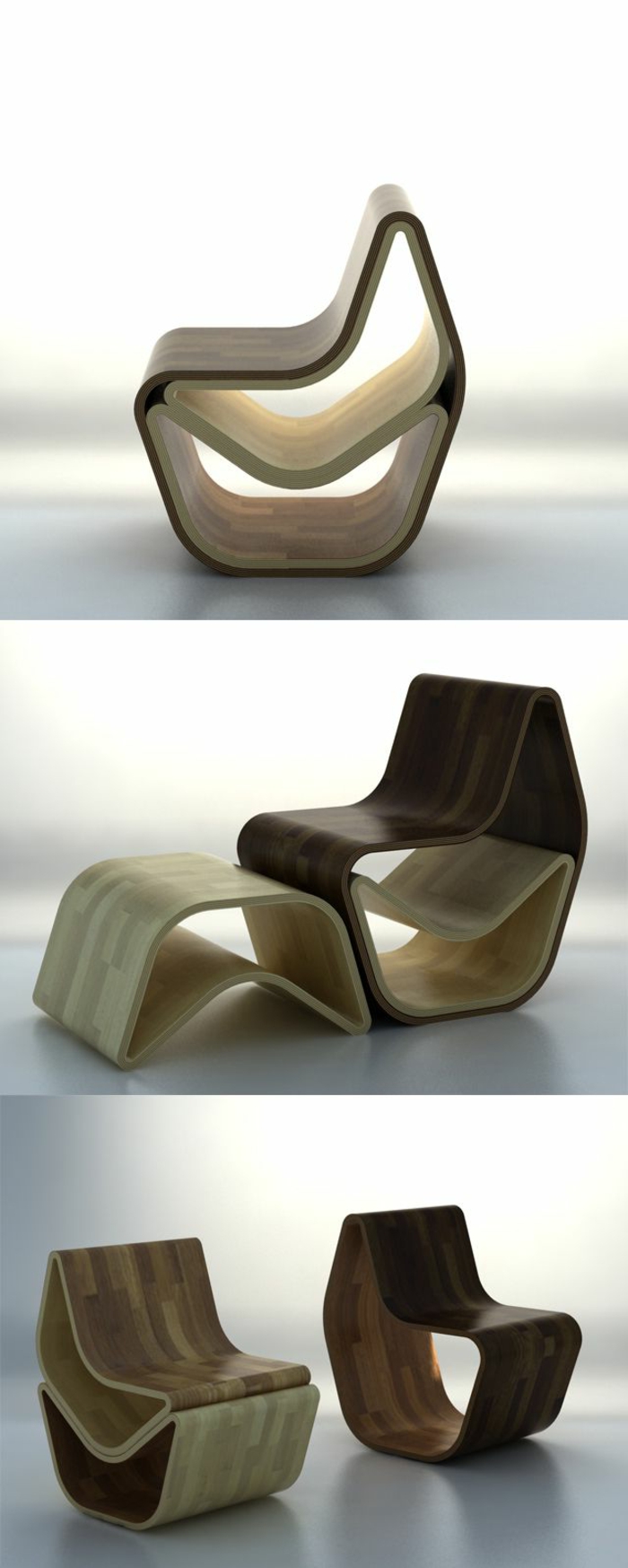 节省空间的家具，现代的椅子