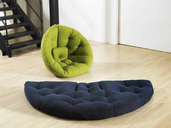 节省空间的家具，漂亮的绿色，椅子
