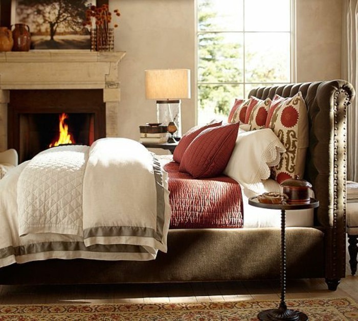 定制，床箱，舒适的卧室软垫床 -