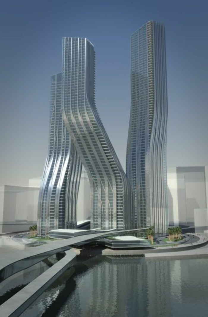 posztmodern-architektúra jellemzői hajlított Felhőkarcolók