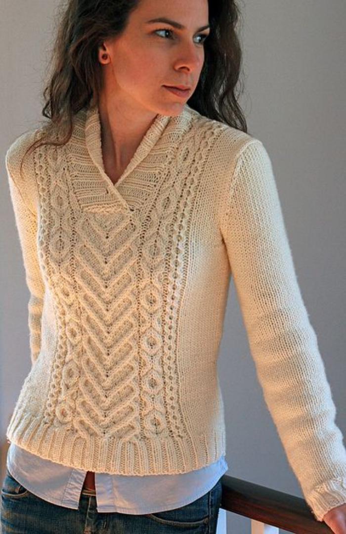 स्वेटर ऊन-महिलाओं-सुंदर मॉडल वी के आकार का कॉलर