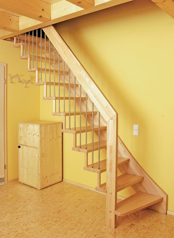 économie d'espace garde-corps de la structure escalier en bois