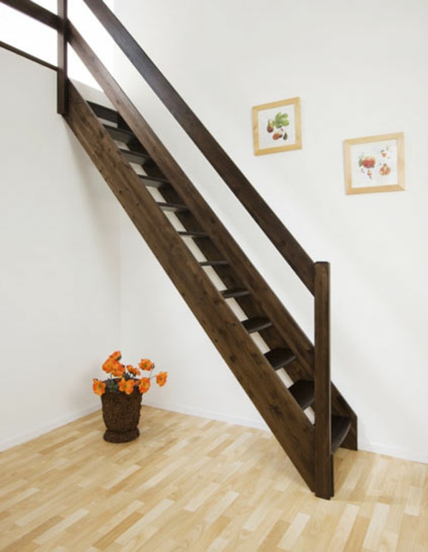 peu encombrant escalier joue escalier sauver bois Wohnidee d'escalier solide
