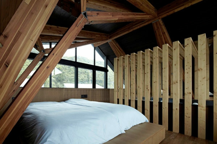 अंतरिक्ष trenner के- लकड़ी आकर्षक बेडरूम