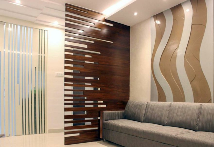 空间trenner-的木材，有趣的墙设计
