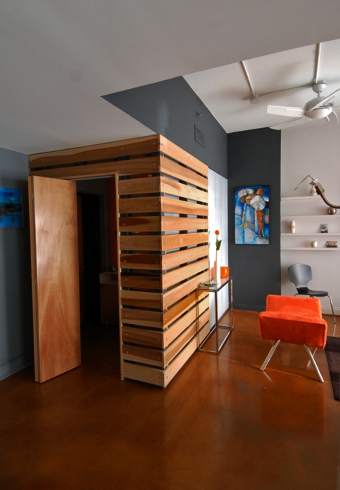 Desprendimiento de espacio-ideas-madera-acentos-la-dormitorio